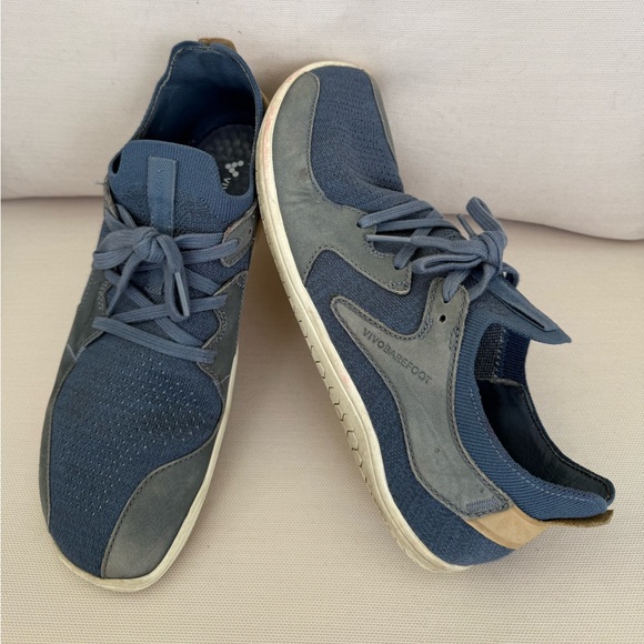 Vivo barefoot Shoes - Vivobarefoot Womens Trainers Primus Asana Casual Lace-Up Leather Textile Blue 9